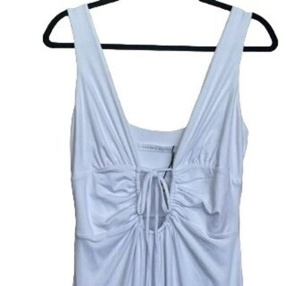 ShopBop Susana Monaco White Maxi Dress With Knot Detail Size Large NWT - Picture 6 of 8